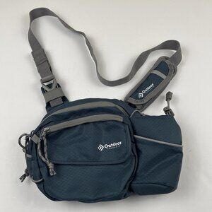 Outdoor Products Crossbody Waist Pack Water Bottle Pockets Padded Back Canvas